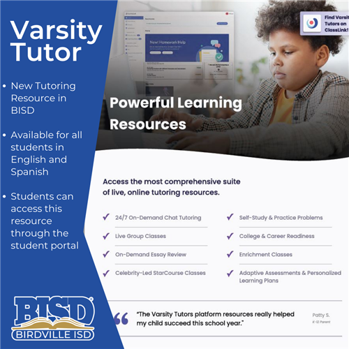 Varsity tutor flyer